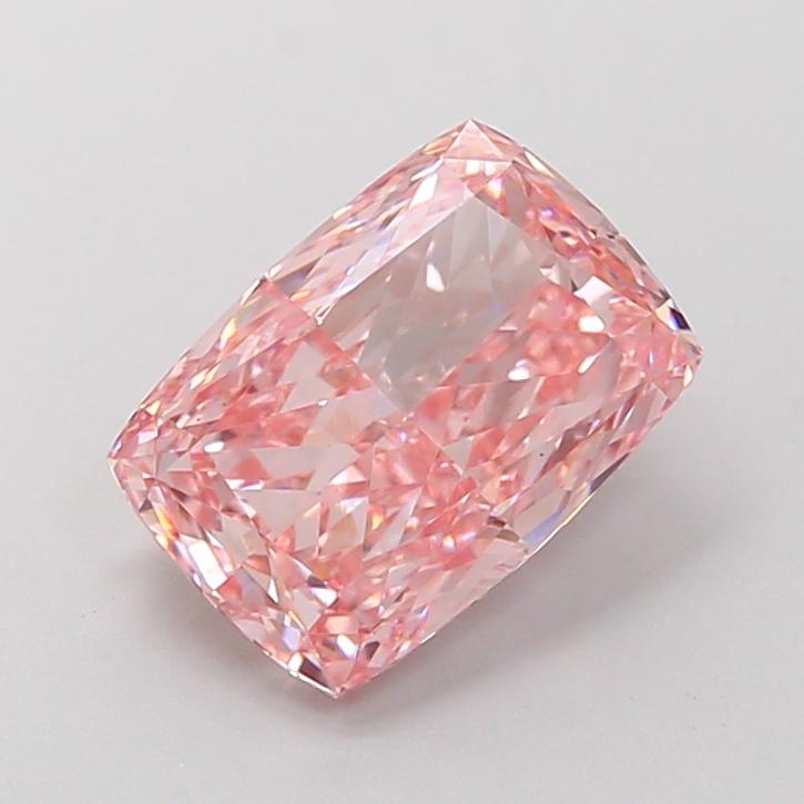 2.56 Ct. Fancy Vivid Pink Cushion Lab Grown Diamond