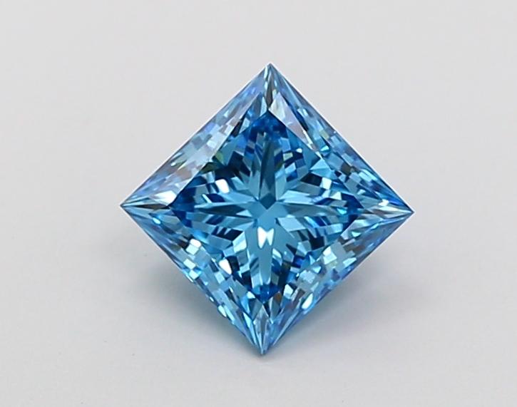 1.03 Ct. Fancy Vivid Blue Princess Lab Grown Diamond