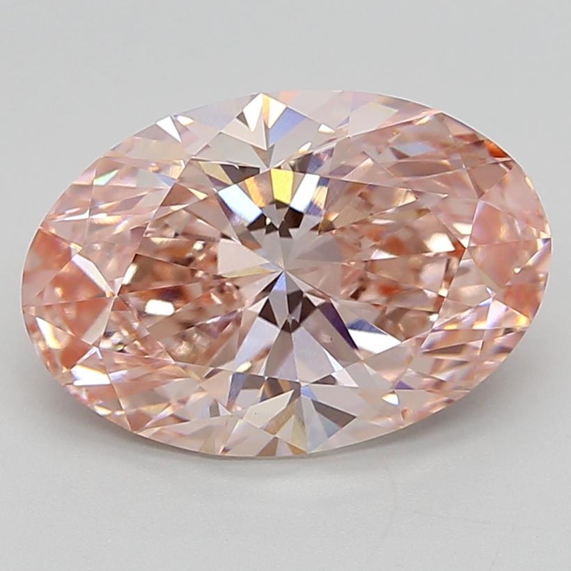 5.17 Ct. Fancy Intense  Pink Oval Lab Grown Diamond