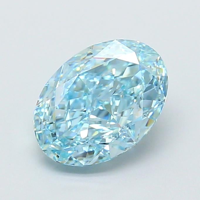 2.02 Ct. Fancy Vivid  Blue Oval Lab Grown Diamond
