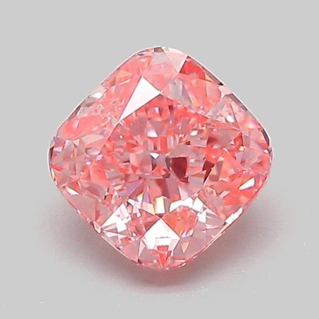 1.01 Ct. Fancy Vivid Pink Cushion Lab Grown Diamond