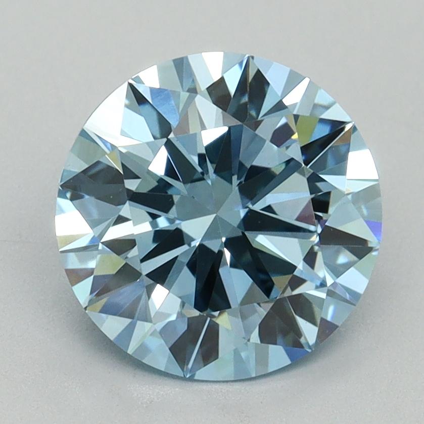 2.27 Ct. Fancy Vivid Blue Round Lab Grown Diamond