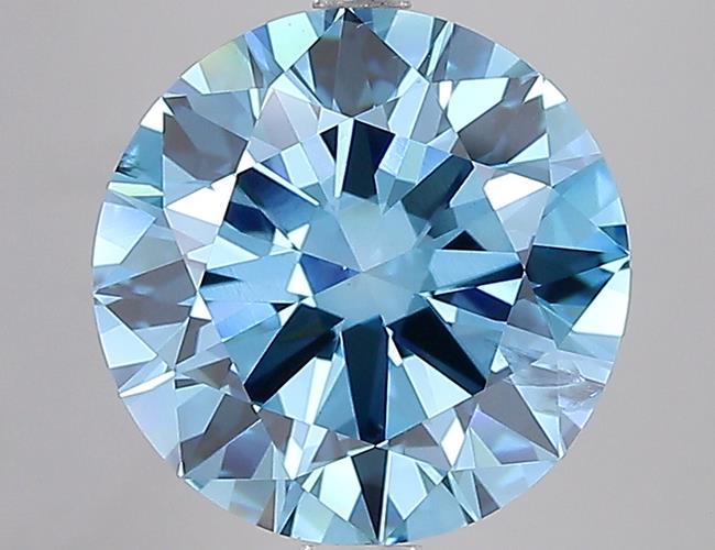 8.01 Ct. Fancy Vivid  Blue Round Lab Grown Diamond