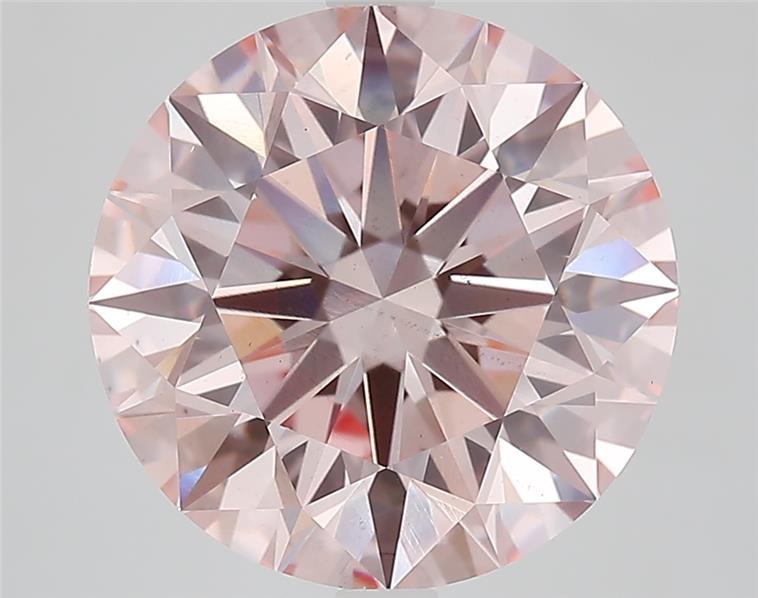 6.28 Ct. Fancy Intense  Pink Round Lab Grown Diamond
