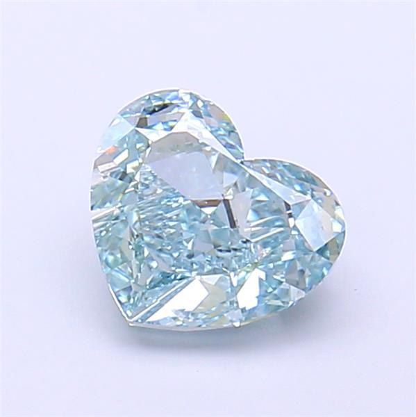 1.17 Ct. Fancy Vivid Green Heart Lab Grown Diamond