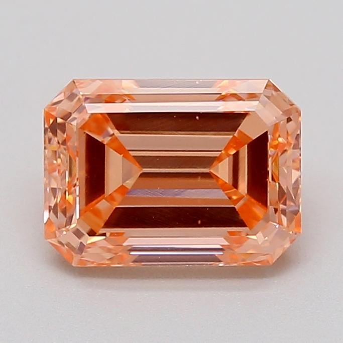 1.07 Ct. Fancy Vivid  Orange Emerald Lab Grown Diamond