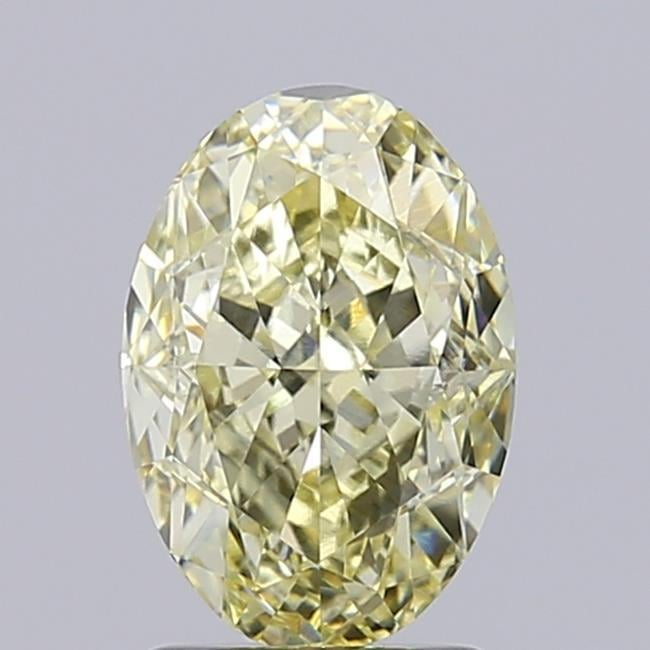 2.10 Ct. Fancy Light Yellow Oval Lab Grown Diamond