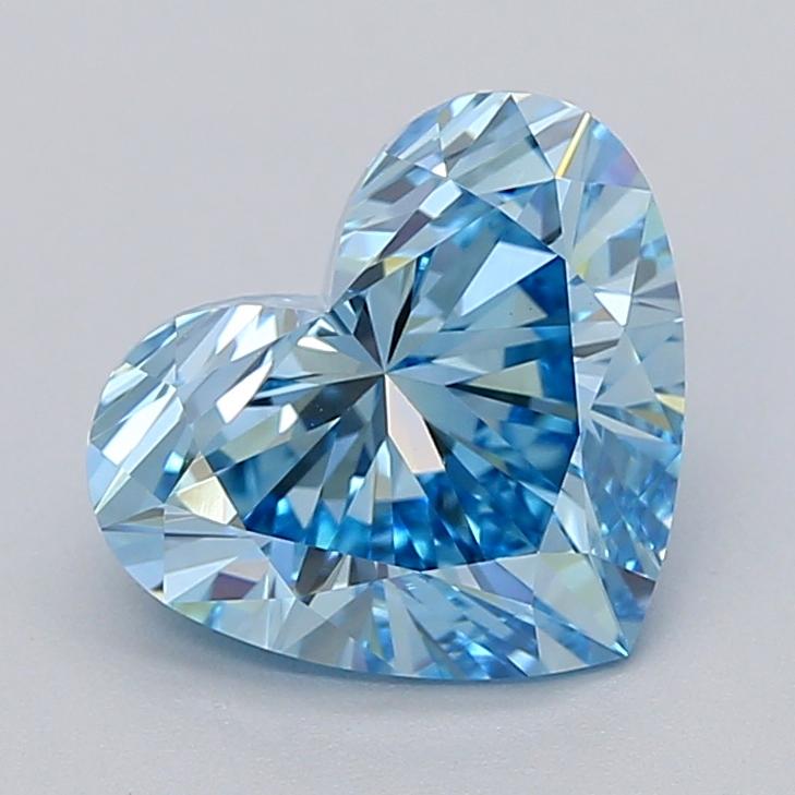 2.03 Ct. Fancy Vivid  Blue Heart Lab Grown Diamond