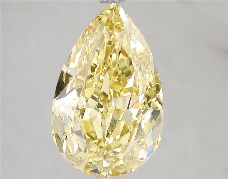 5.02 Ct. Fancy Vivid Yellow Pear Lab Grown Diamond