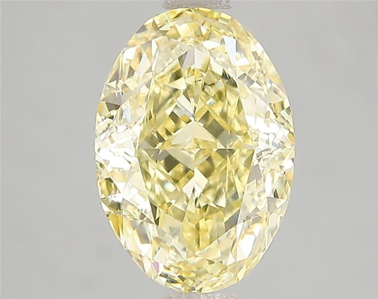 3.06 Ct. Fancy Vivid Yellow Oval Lab Grown Diamond