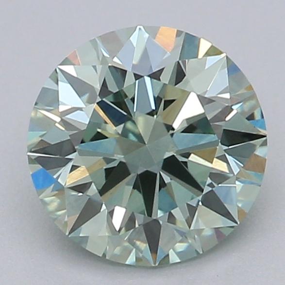 0.76 Ct. Fancy Vivid Green Round Lab Grown Diamond