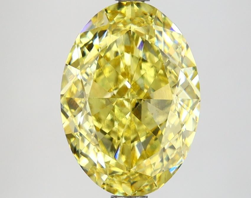 3.62 Ct. Fancy Vivid Yellow Oval Lab Grown Diamond