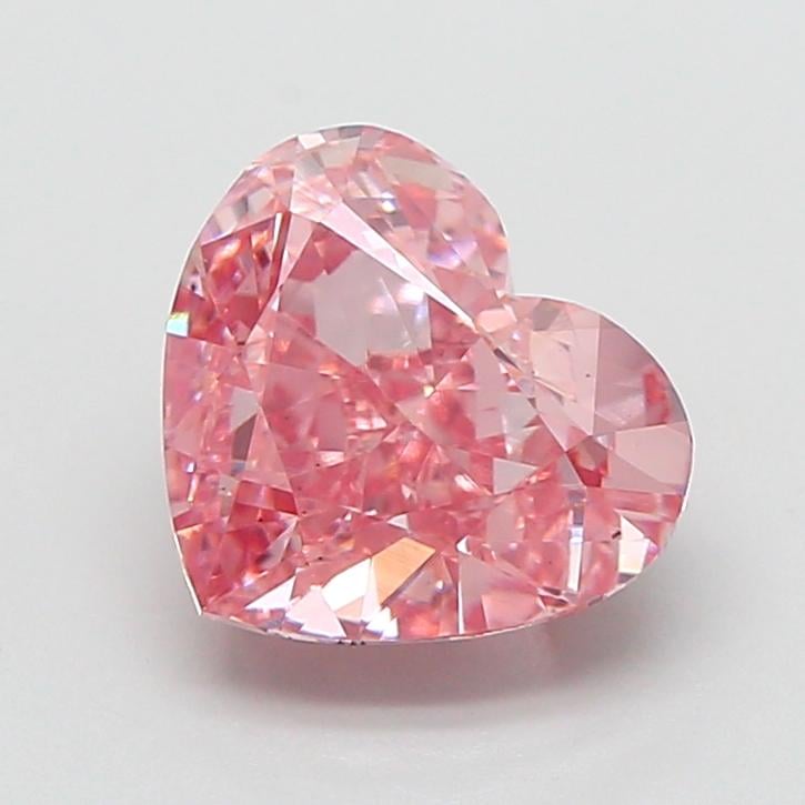 2.43 Ct. Fancy Intense  Pink Heart Lab Grown Diamond