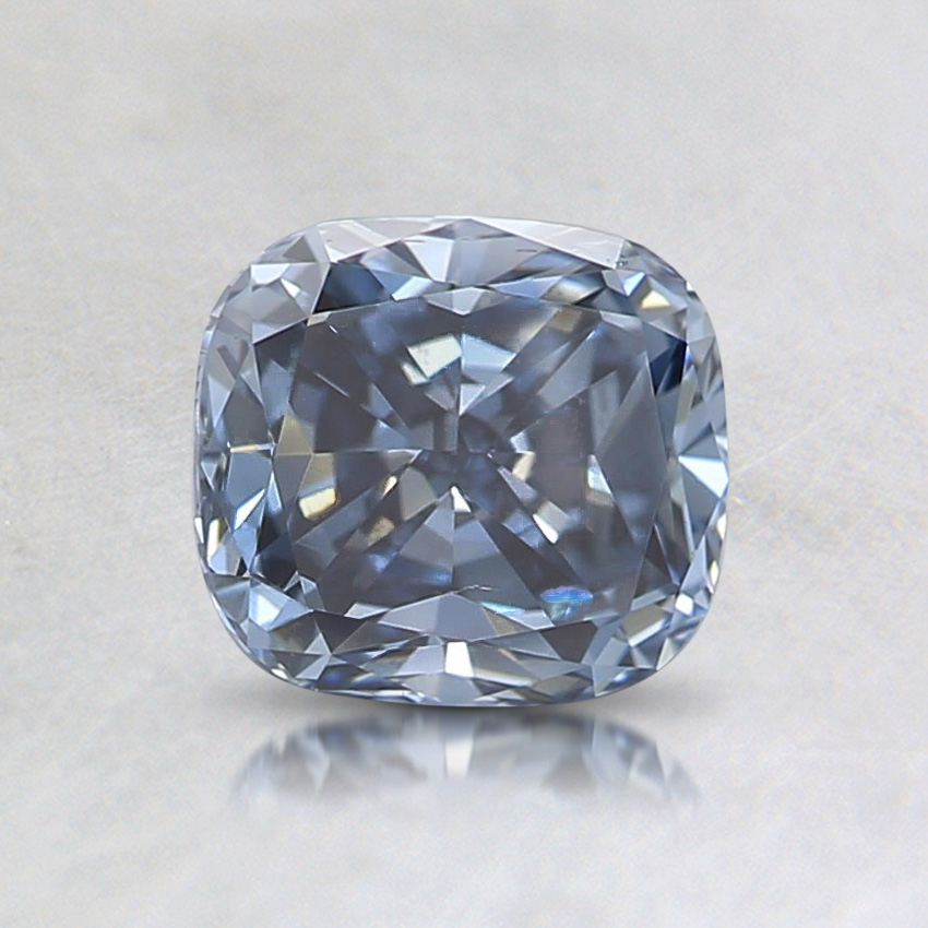 0.87 Ct. Fancy Vivid Blue Cushion Lab Grown Diamond