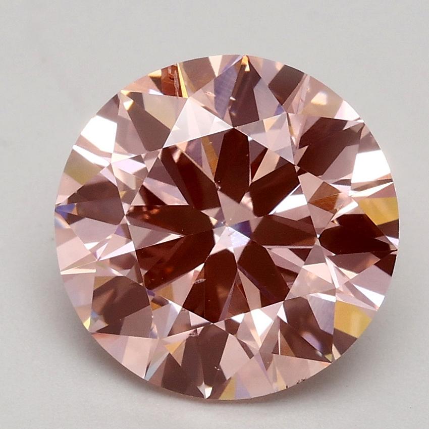 2.50 Ct. Fancy Intense Pink Round Lab Grown Diamond