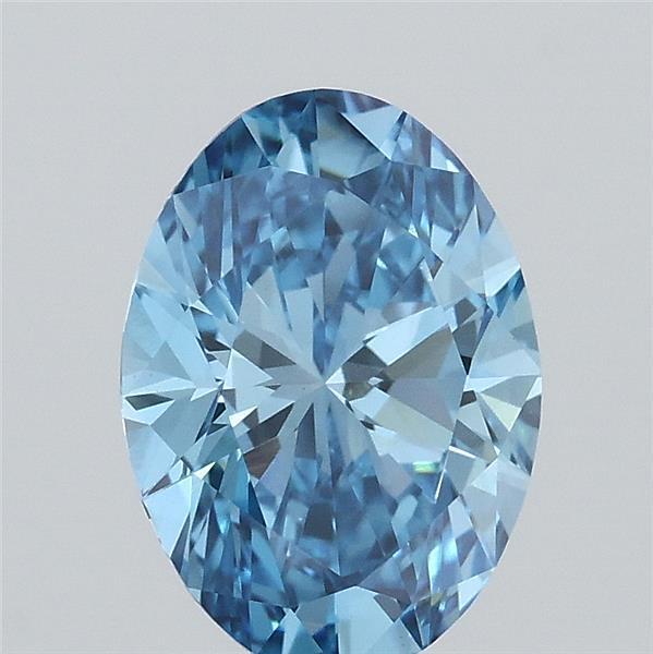 1.60 Ct. Fancy Vivid Blue Oval Lab Grown Diamond