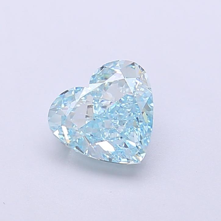 1.01 Ct. Fancy Intense Blue Heart Lab Grown Diamond