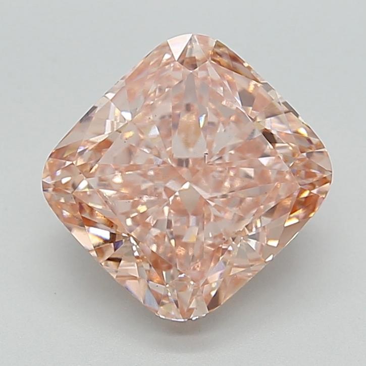 4.00 Ct. Fancy Intense  Pink Cushion Lab Grown Diamond