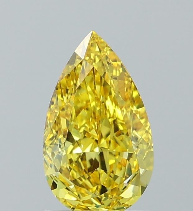 1.53 Ct. Fancy Vivid Yellow Pear Lab Grown Diamond