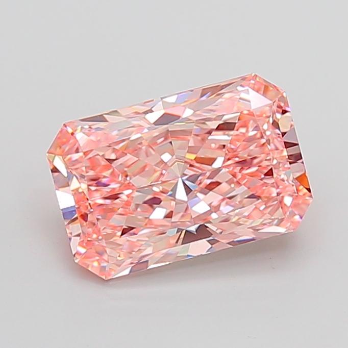 5.28 Ct. Fancy Vivid Pink Radiant Lab Grown Diamond