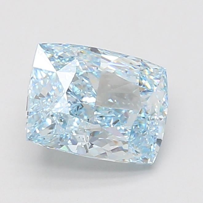 2.00 Ct. Fancy Intense Blue Cushion Lab Grown Diamond