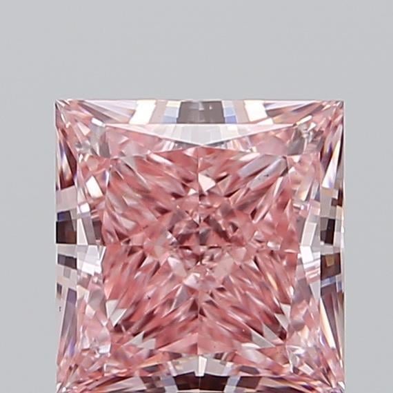 1.35 Ct. Fancy Vivid Pink Princess Lab Grown Diamond