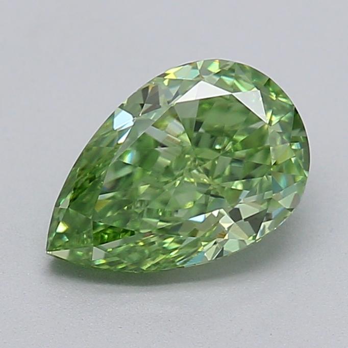 1.00 Ct. Fancy Vivid  Green Pear Lab Grown Diamond