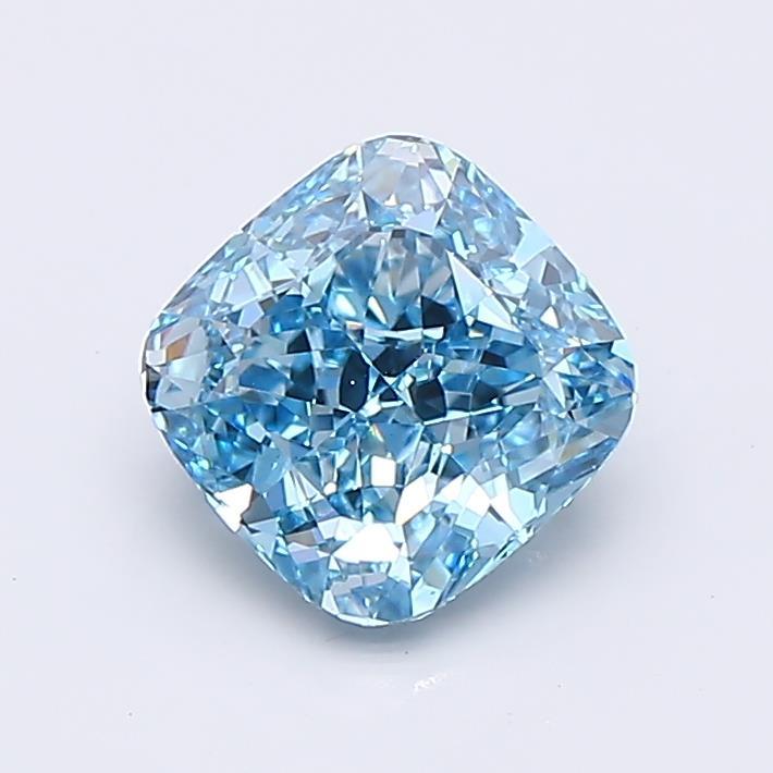 1.50 Ct. Fancy Vivid  Blue Cushion Lab Grown Diamond