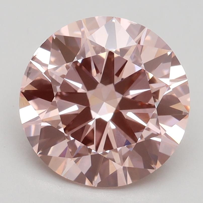 2.60 Ct. Fancy Intense Pink Round Lab Grown Diamond