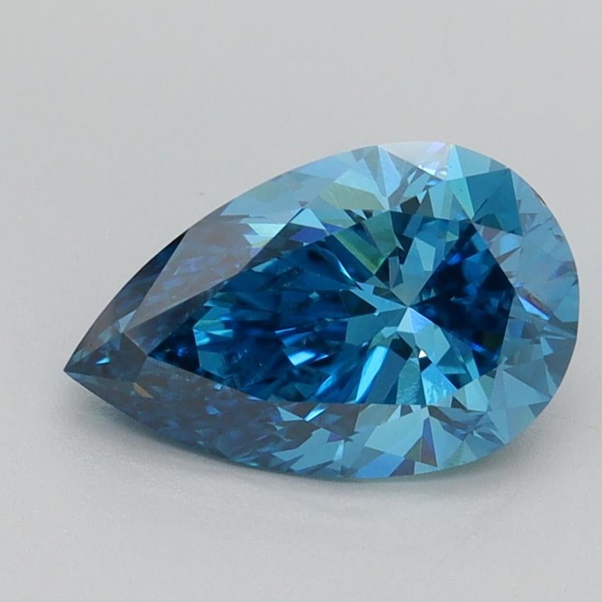 1.67 Ct. Fancy Vivid Blue Pear Lab Grown Diamond