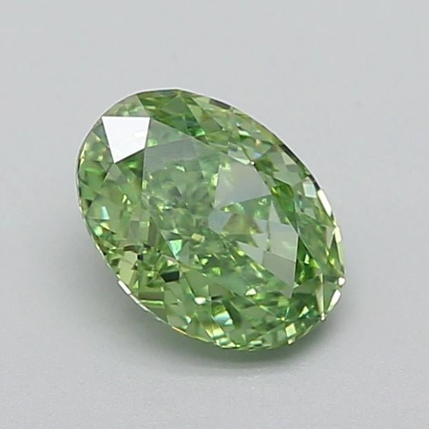 1.01 Ct. Fancy Vivid  Green Oval Lab Grown Diamond