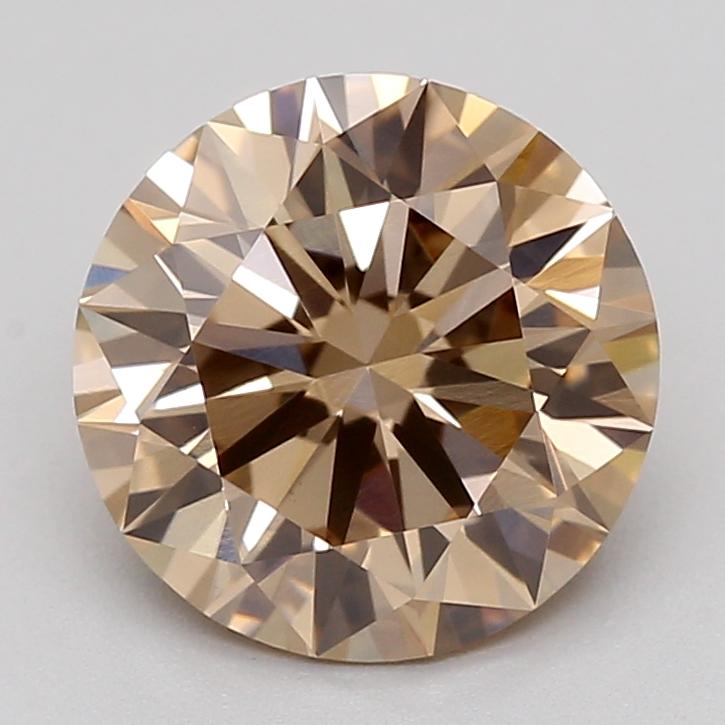 1.41 Ct. Light  Brown Round Lab Grown Diamond