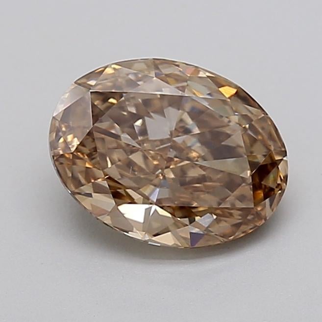 1.65 Ct. Light  Brown Oval Lab Grown Diamond