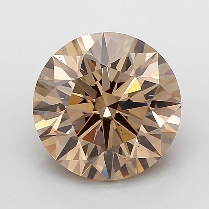 2.50 Ct. Light Brown Round Lab Grown Diamond
