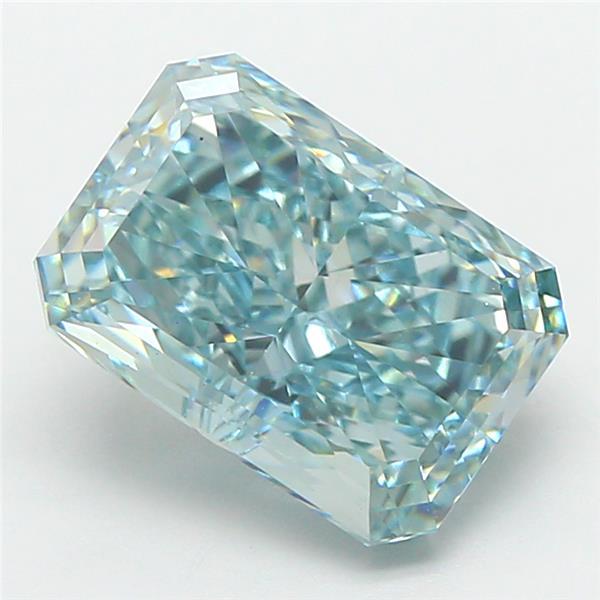 3.35 Ct. Fancy Vivid Green Radiant Lab Grown Diamond