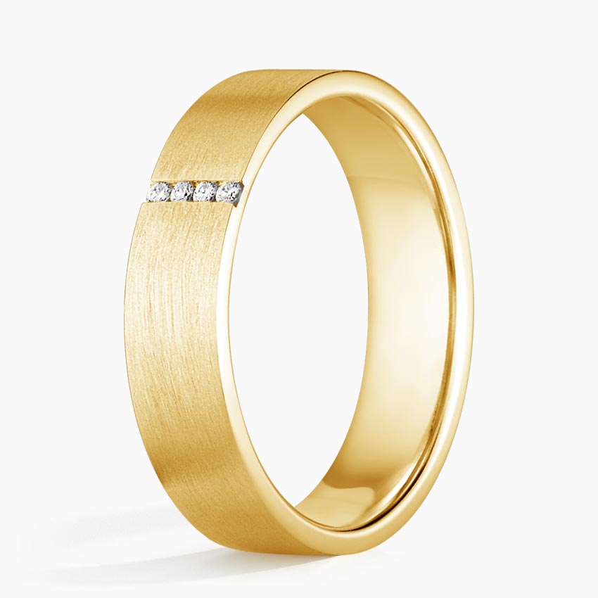 Horizon Diamond 5.5mm Wedding Ring in 18K Yellow Gold