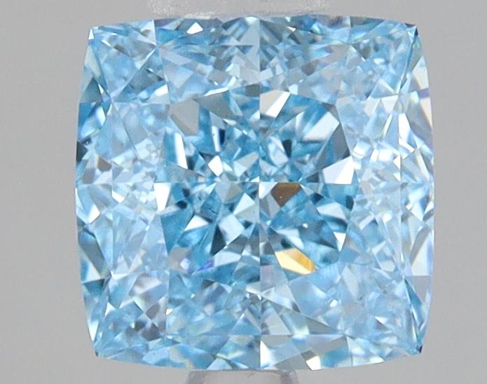 2.06 Ct. Fancy Vivid Blue Cushion Lab Grown Diamond