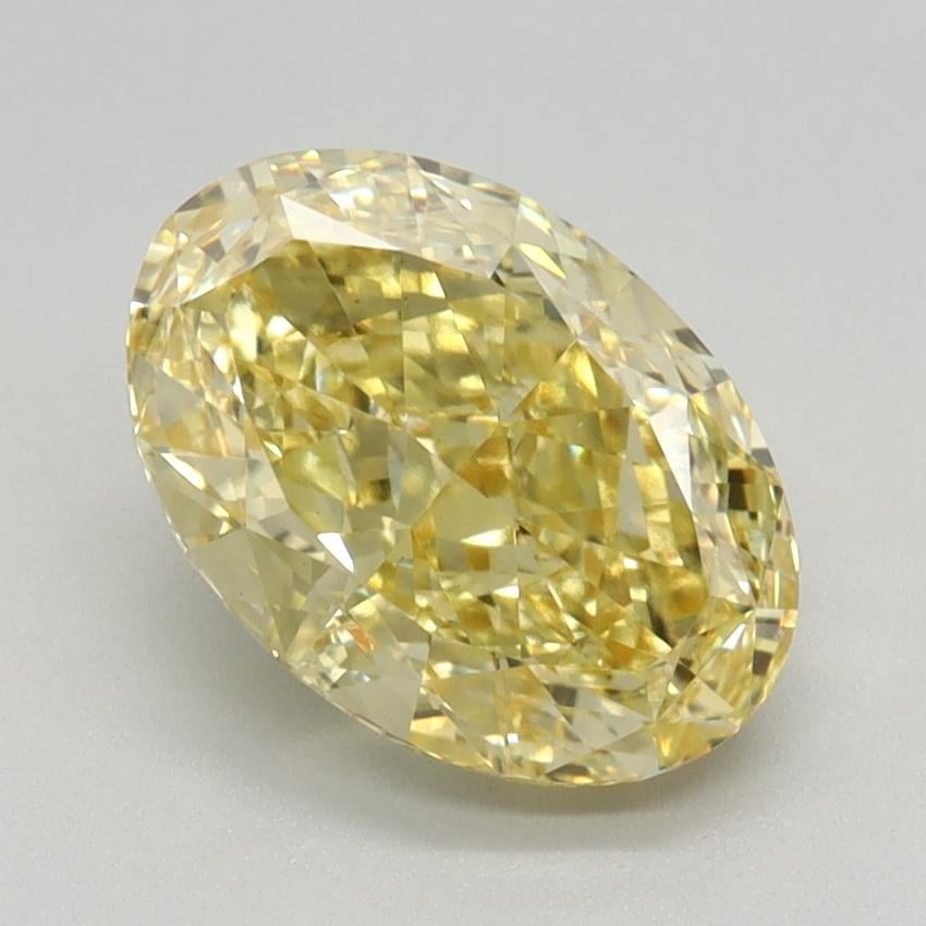 2.15 Ct. Fancy Vivid Yellow Oval Lab Grown Diamond