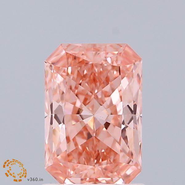 1.09 Ct. Fancy Vivid Pink Radiant Lab Grown Diamond