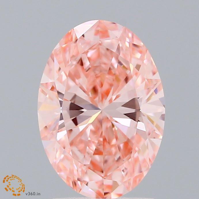 2.01 Ct. Fancy Vivid Pink Oval Lab Grown Diamond