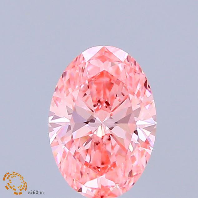 1.02 Ct. Fancy Vivid Pink Oval Lab Grown Diamond