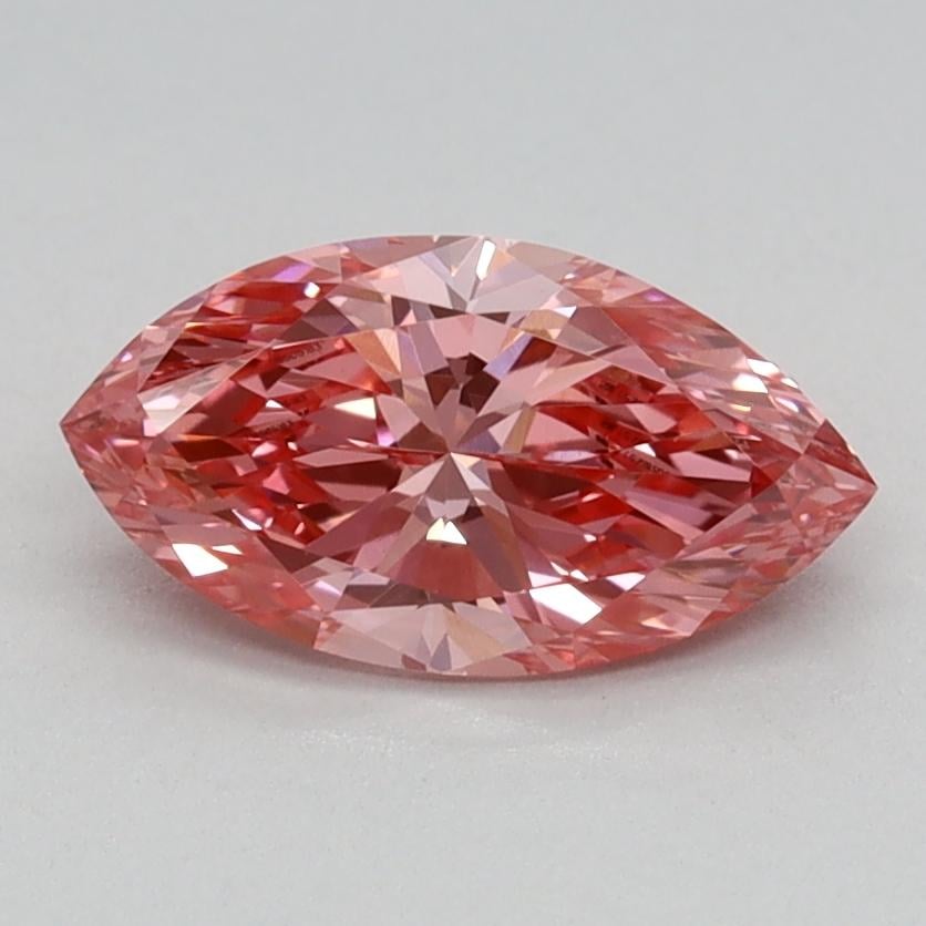 0.74 Ct. Fancy Vivid Pink Marquise Lab Grown Diamond