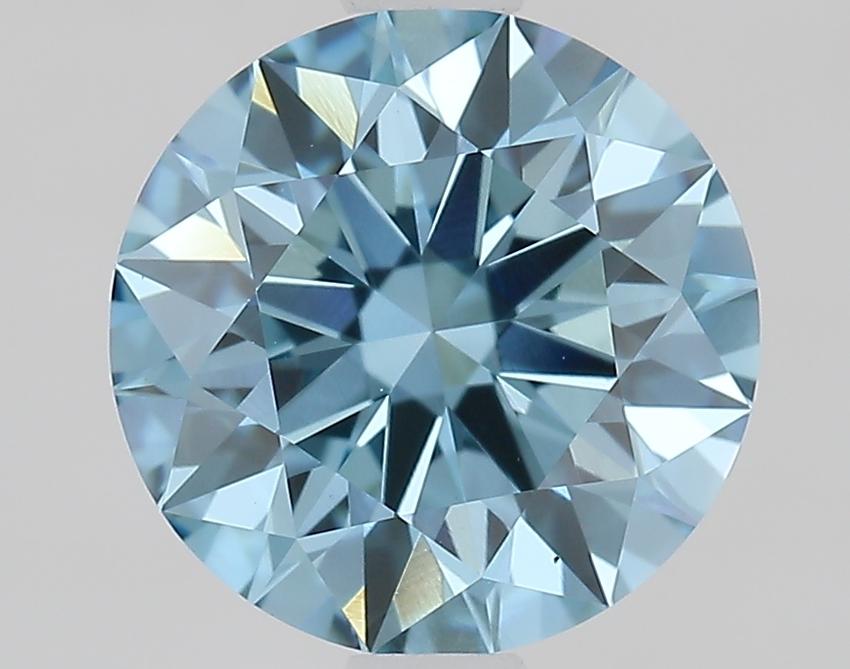 1.59 Ct. Fancy Vivid Blue Round Lab Grown Diamond