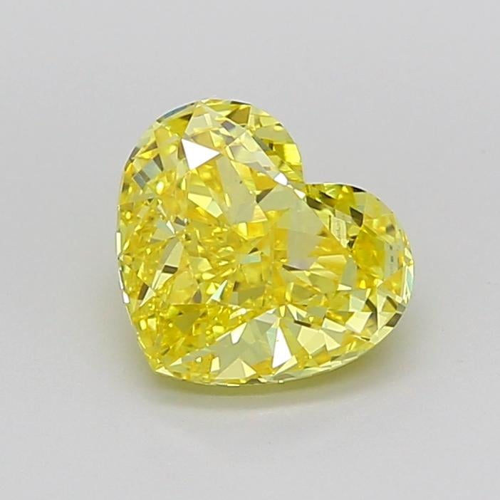 2.05 Ct. Fancy Vivid Yellow Heart Lab Grown Diamond