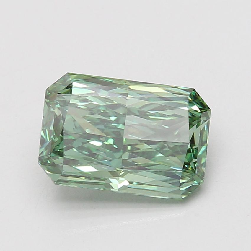 3.04 Ct. Fancy Vivid Green Radiant Lab Grown Diamond