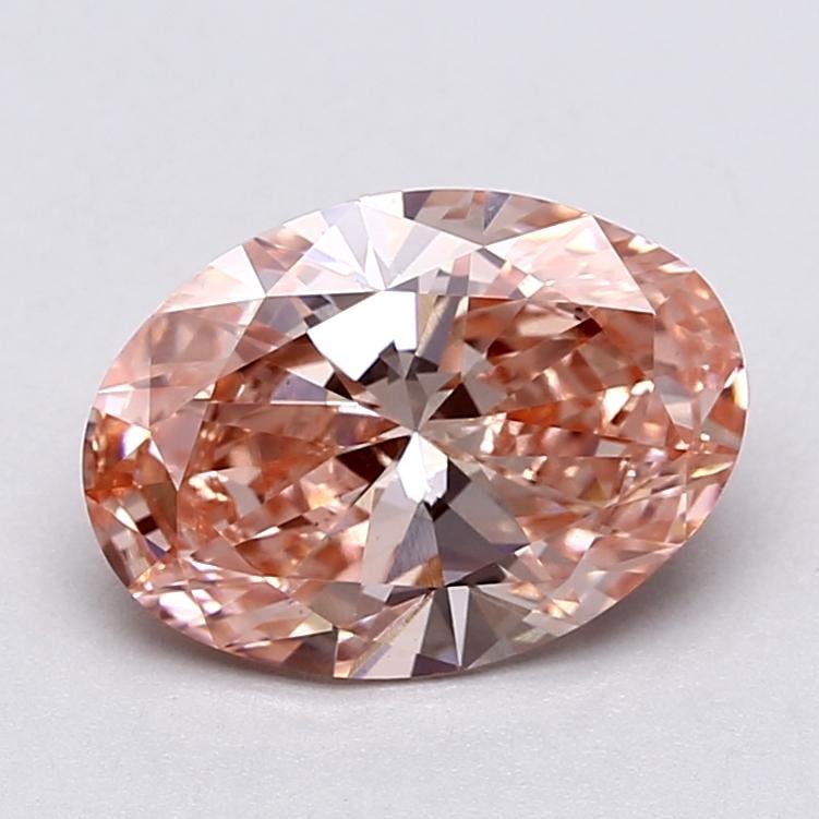 2.99 Ct. Fancy Vivid  Pink Oval Lab Grown Diamond