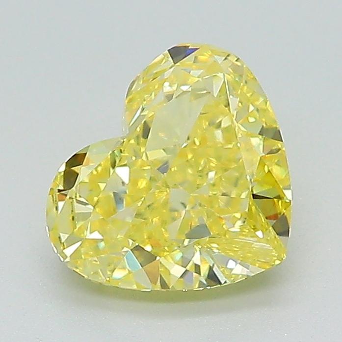 1.52 Ct. Fancy Intense Yellow Heart Lab Grown Diamond