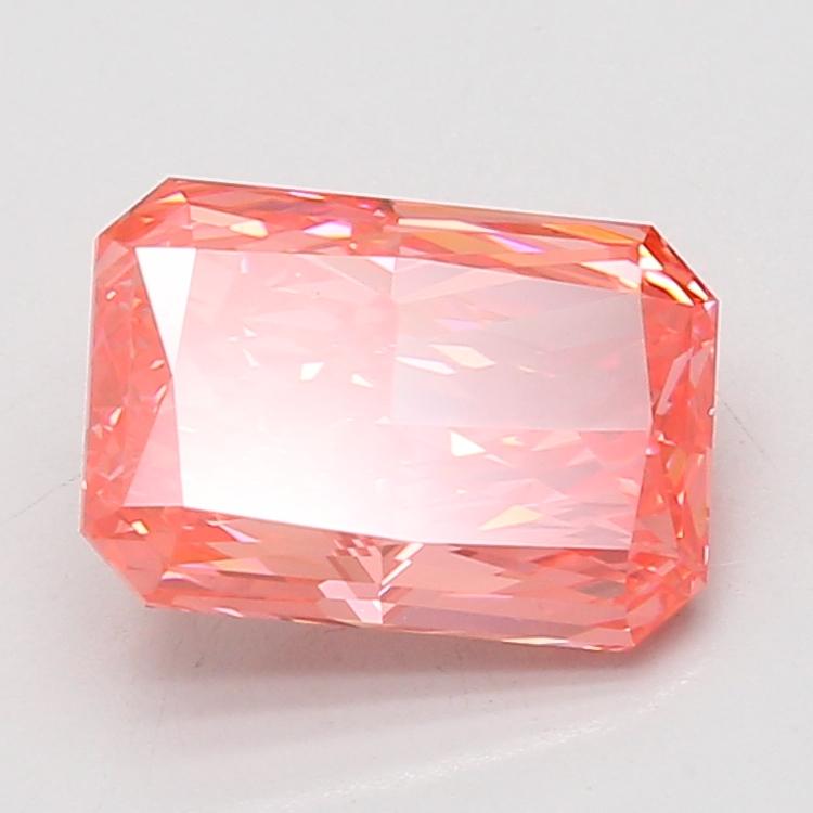 3.08 Ct. Fancy Vivid Pink Radiant Lab Grown Diamond