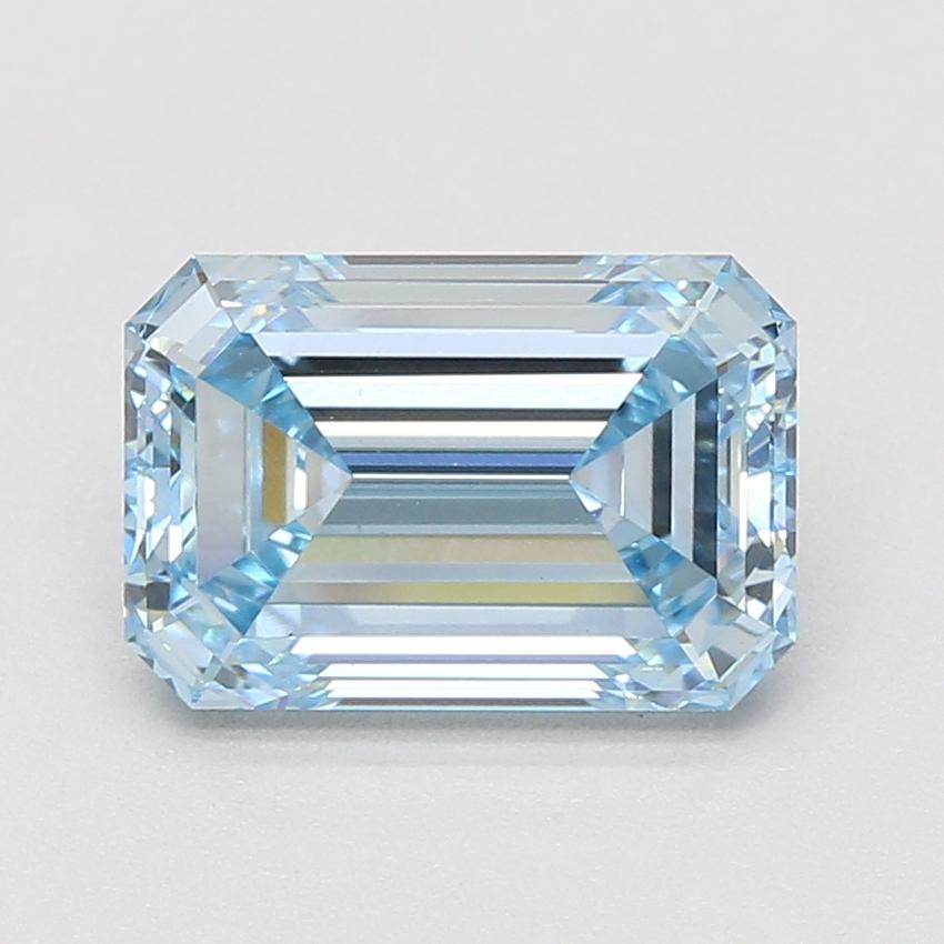 4.04 Ct. Fancy Intense Blue Emerald Lab Grown Diamond