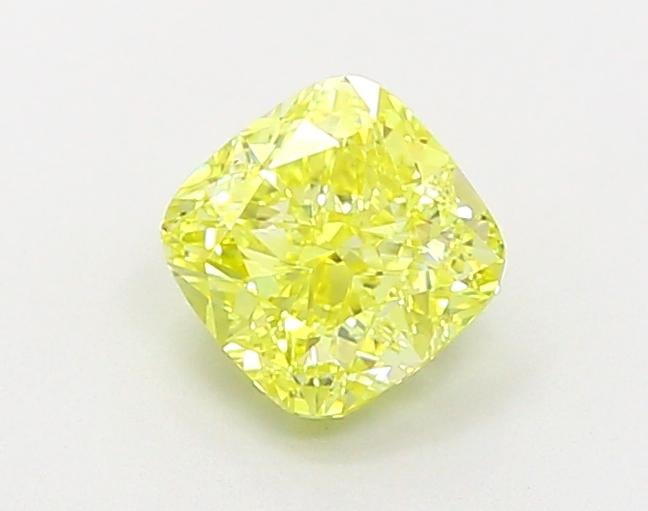 1.14 Ct. Fancy Vivid  Yellow Cushion Lab Grown Diamond